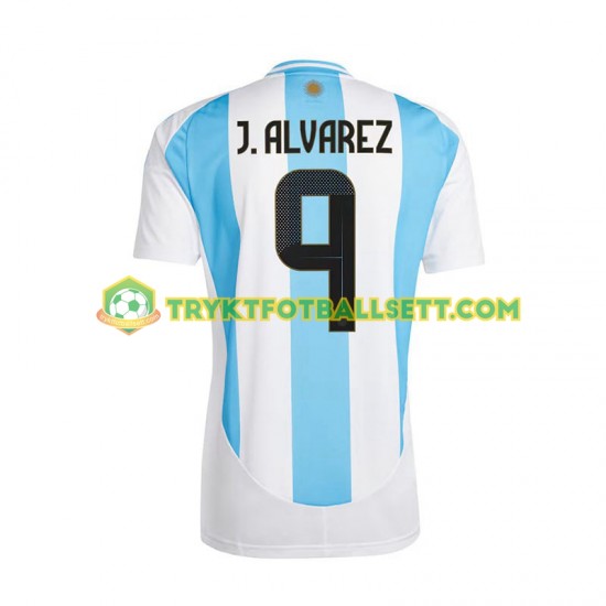 Herre Argentina drakt Julian Alvarez 9 Copa America Hjemme 2024 Korte Ermer