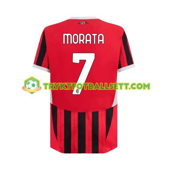 Herre AC Milan drakt Alvaro Morata 7 Hjemme 2024-2025 Korte Ermer