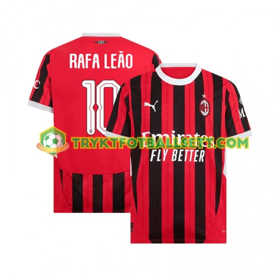 Herre AC Milan drakt UCL Font RAFA LEAO 10 Hjemme 2024-2025 Korte Ermer