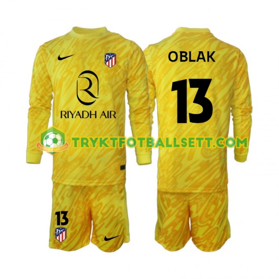 3-13 år Barn Keeper Atlético Madrid drakt Jan Oblak 13 Tredje 2024-2025 Langermet