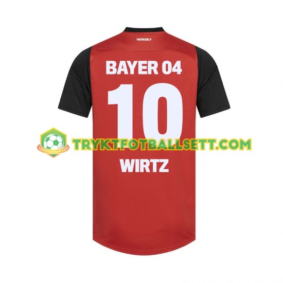 Herre Bayer 04 Leverkusen drakt Florian Wirtz 10 Hjemme 2024-2025 Korte Ermer