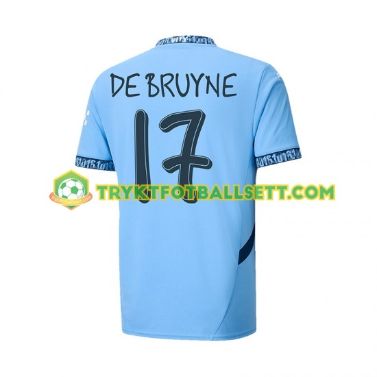 Herre Manchester City drakt UCL Font DE BRUYNE 17 Hjemme 2024-2025 Korte Ermer