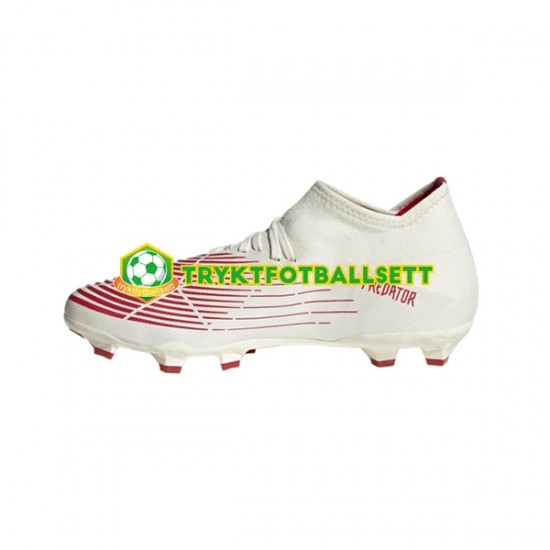 Adidas Predator EDGE.3 FG Showdown Gull Rød Hvit Fotballsko