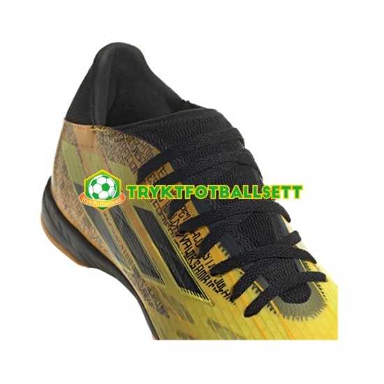 Adidas X SPEEDFLOW Messi.3 IN Halle Svart Gull Fotballsko