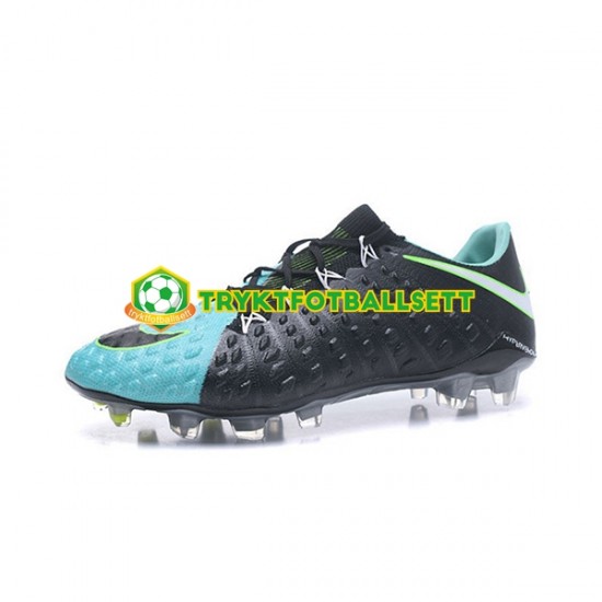 Nike HyperVenom Phantom III Elite FG Svart Blå Fotballsko