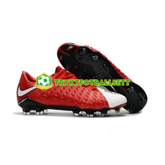 Nike HyperVenom Phantom III Elite FG Rød Hvit Fotballsko