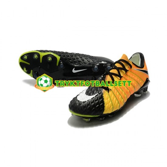 Nike HyperVenom Phantom III Elite FG Svart Gul Fotballsko