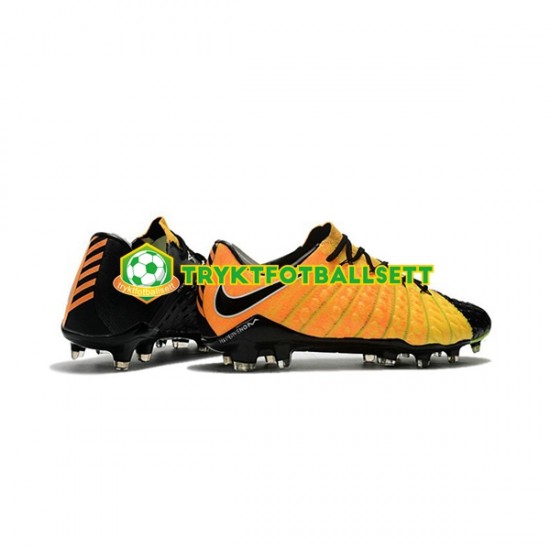 Nike HyperVenom Phantom III Elite FG Svart Gul Fotballsko