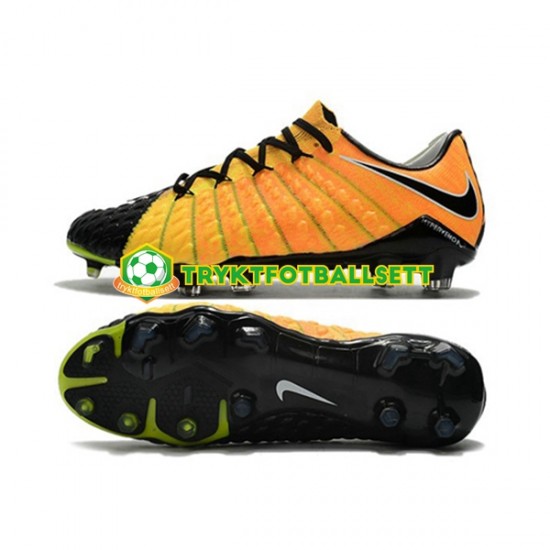 Nike HyperVenom Phantom III Elite FG Svart Gul Fotballsko