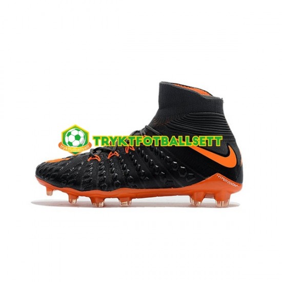 Nike Phantom Hypervenom 3 Elite DF FG Svart Oransje Fotballsko