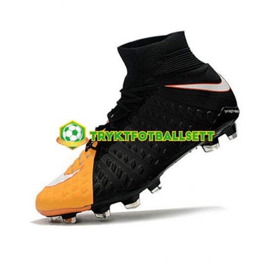 Nike Phantom Hypervenom 3 Elite DF FG Svart Oransje Fotballsko