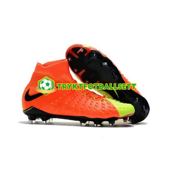 Nike Phantom Hypervenom 3 Elite DF FG Oransje Gul Fotballsko