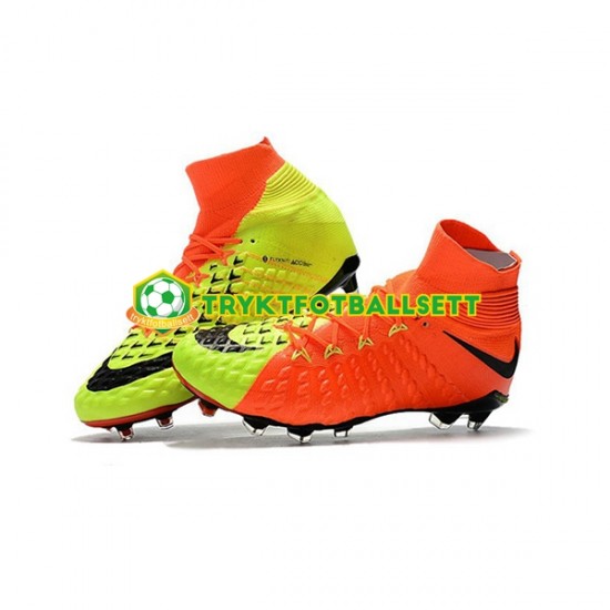 Nike Phantom Hypervenom 3 Elite DF FG Oransje Gul Fotballsko