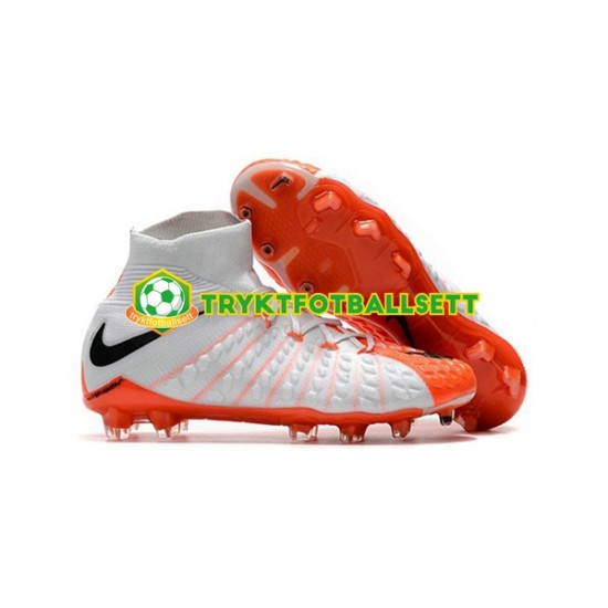 Nike Phantom Hypervenom 3 Elite DF FG Oransje Hvit Fotballsko