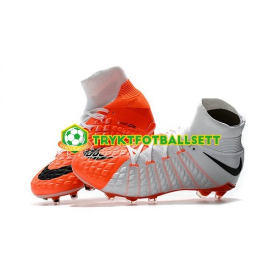 Nike Phantom Hypervenom 3 Elite DF FG Oransje Hvit Fotballsko