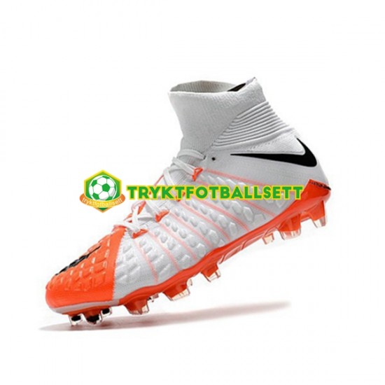 Nike Phantom Hypervenom 3 Elite DF FG Oransje Hvit Fotballsko