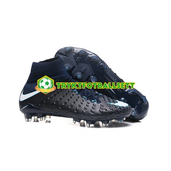 Nike Phantom Hypervenom III Elite DF FG Svart Hvit Fotballsko