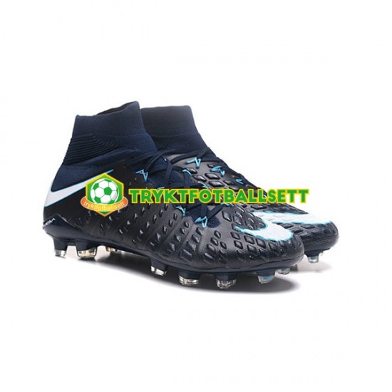 Nike Phantom Hypervenom III Elite DF FG Svart Hvit Fotballsko