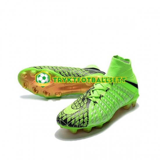 Nike Phantom Hypervenom III Elite DF FG Svart Grønn Fotballsko