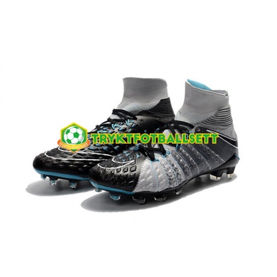 Nike Phantom Hypervenom III Elite DF FG Svart Grå Fotballsko