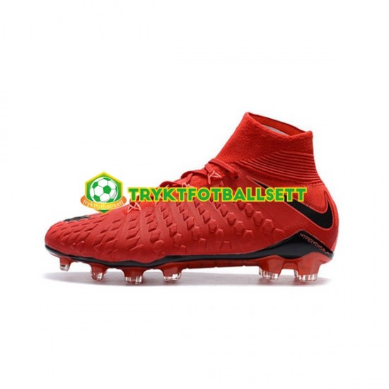 Nike Phantom Hypervenom III Elite DF FG Svart Rød Fotballsko