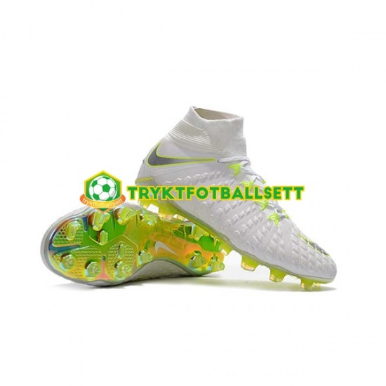 Nike Phantom Hypervenom III Elite DF FG Grå Hvit Fotballsko