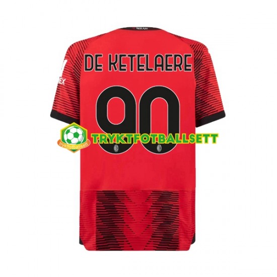 Herre AC Milan drakt Charles De Ketelaere 90 Hjemme 2023-2024 Korte Ermer