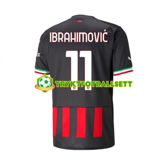 Herre AC Milan drakt Ibrahimovic 11 Hjemme 2022-23 Korte Ermer