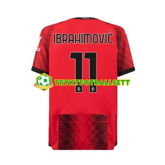 Herre AC Milan drakt Ibrahimovic 11 Hjemme 2023-2024 Korte Ermer