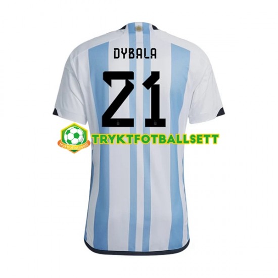 Herre Argentina drakt Dybala 21 Hjemme VM 2022 Korte Ermer