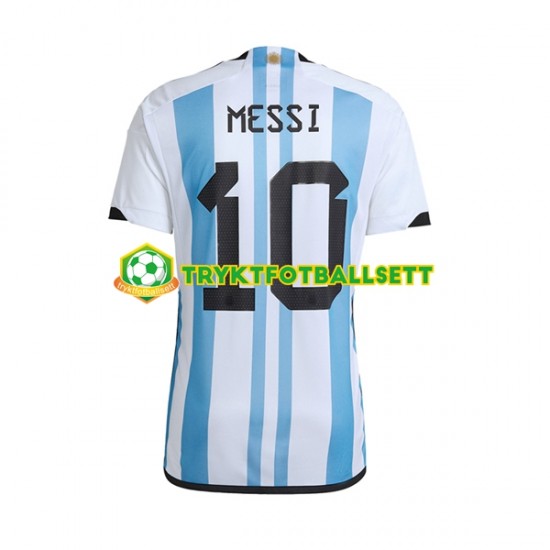 Herre Argentina drakt Lionel Messi 10 Hjemme VM 2022 Korte Ermer