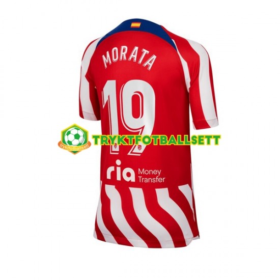 Herre Atlético Madrid drakt Alvaro Morata 19 Hjemme 2022-23 Korte Ermer