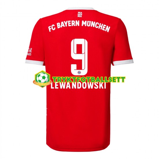 Herre FC Bayern München drakt Lewandowski 9 Hjemme 2022-23 Korte Ermer