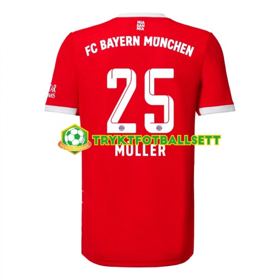 Herre FC Bayern München drakt Muller 25 Hjemme 2022-23 Korte Ermer