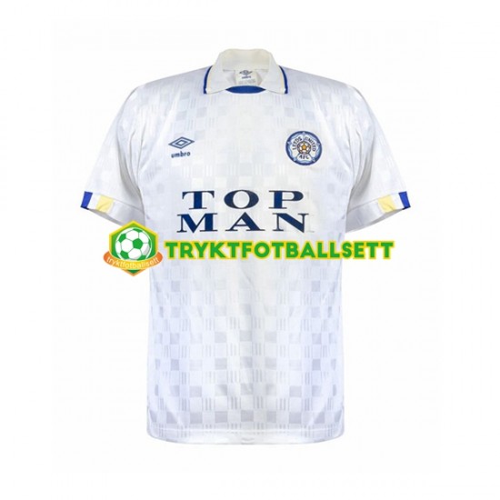 Herre Leeds United drakt Retro Hjemme 1989-1990 Korte Ermer