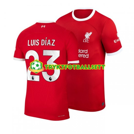 Herre Liverpool drakt Luis Diaz 23 Hjemme 2023-2024 Korte Ermer