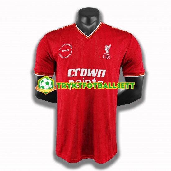 Herre Liverpool drakt 1985-1986 Retro Hjemme Korte Ermer