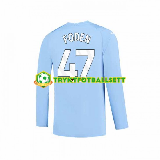 Herre Manchester City drakt Phil Foden 47 Hjemme 2023-2024 Langermet