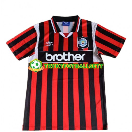 Herre Manchester City drakt 1996 Retro Borte Korte Ermer