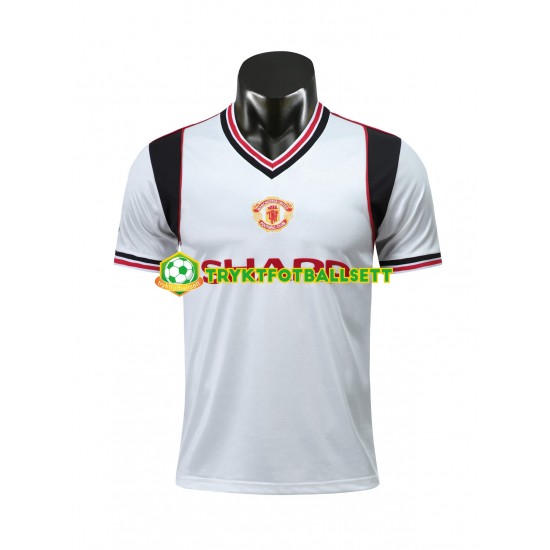 Herre Manchester Utd drakt 1985 Retro Borte Korte Ermer