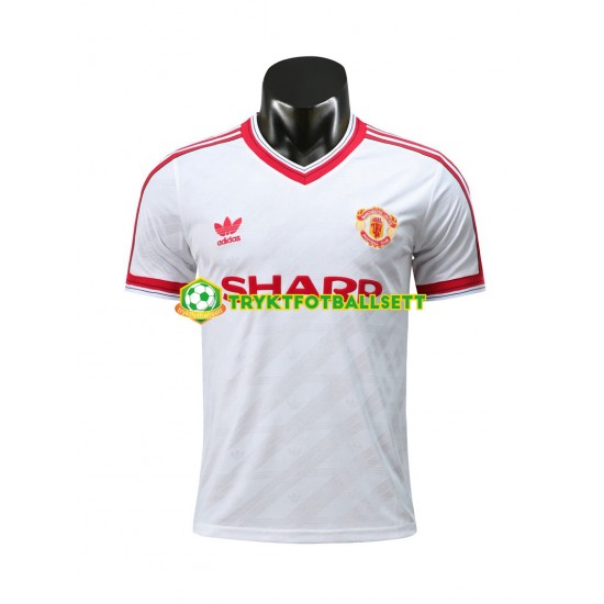 Herre Manchester Utd drakt 1986 Retro Borte Korte Ermer