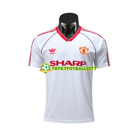 Herre Manchester Utd drakt 1988 Retro Borte Korte Ermer