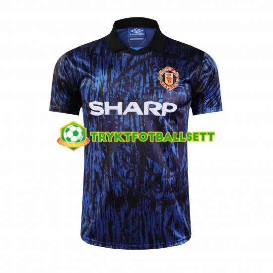 Herre Manchester Utd drakt 1993 Retro Borte Korte Ermer