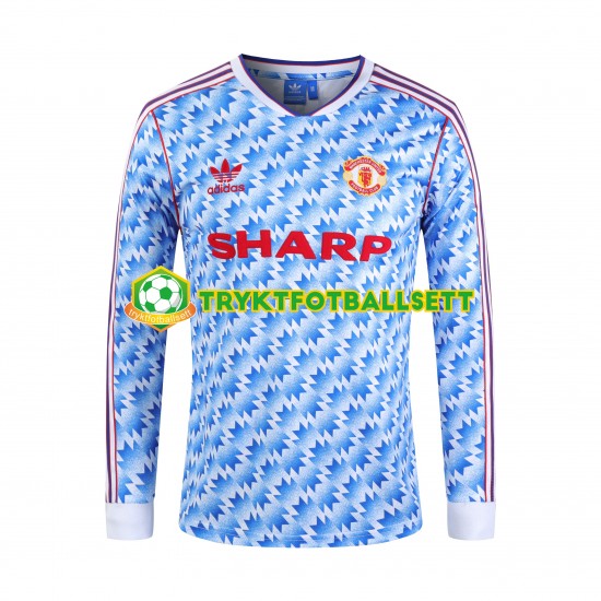 Herre Manchester Utd drakt 1992 Retro Hjemme Langermet