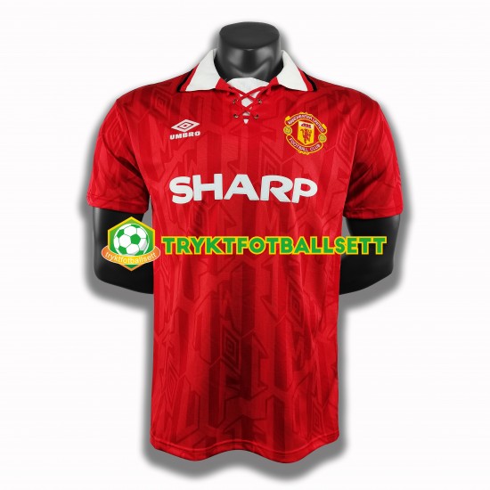 Herre Manchester Utd drakt Retro Hjemme 1994 Korte Ermer