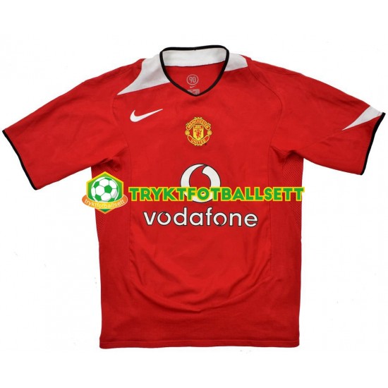 Herre Manchester Utd drakt - Retro Hjemme 2004 2006 Korte Ermer