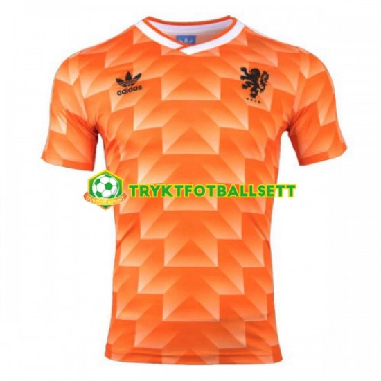 Herre Nederland drakt 1988 Retro Hjemme Korte Ermer