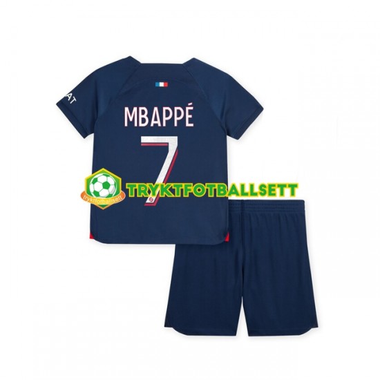 3-13 år Barn Paris Saint-Germain drakt Mbappé 7 Hjemme 2023-2024 Korte Ermer