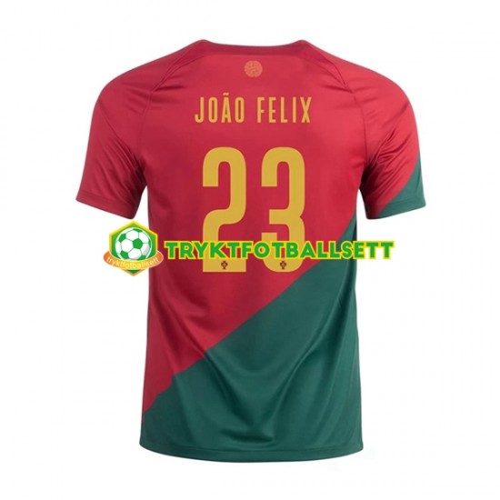 Herre Portugal drakt Joao Felix 23 Hjemme VM 2022 Korte Ermer