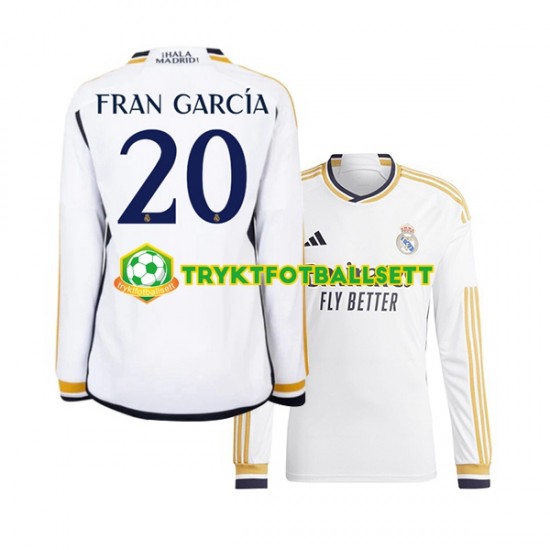 Herre Real Madrid drakt Fran Garcia 20 Hjemme 2023-2024 Langermet